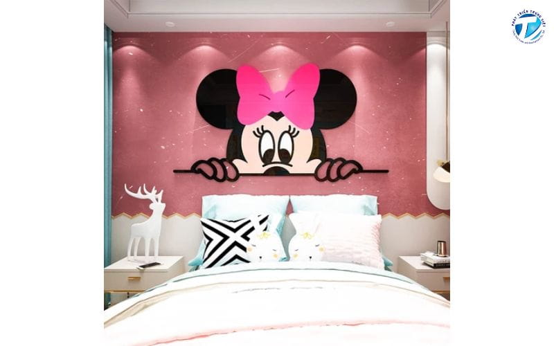 Mẫu decal dán tường hoạt hình 3D cho phòng trẻ em